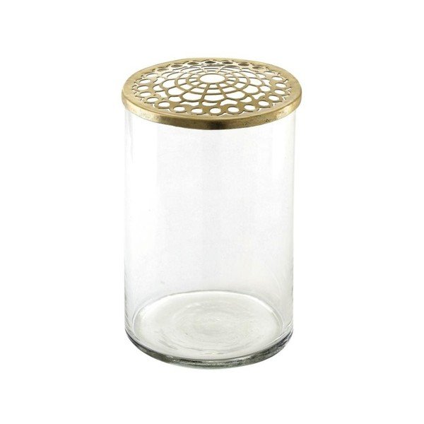 Staklena vaza A Simple Mess Kassandra Brass, ⌀ 10 cm-image-3