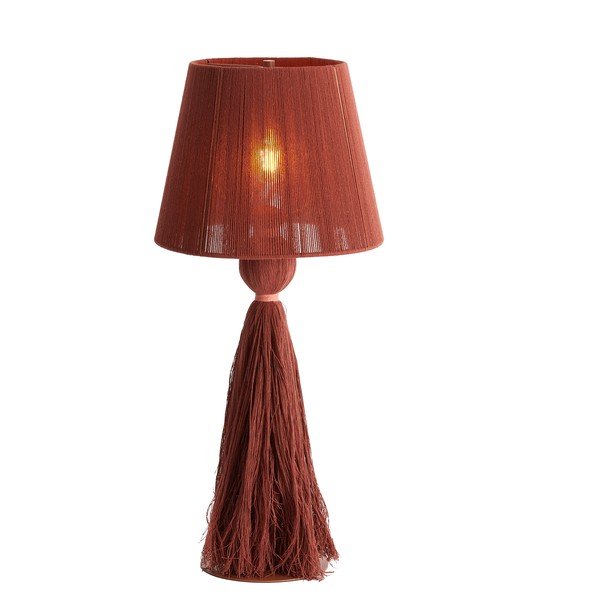 Ciglasta stolna lampa s tekstilnim sjenilom (visina 58 cm) Espino – Light & Living-image-2