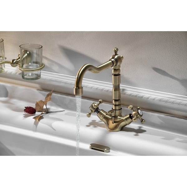 Stojeća slavina za umivaonik u brončanoj boji Antea – Sapho-image-1