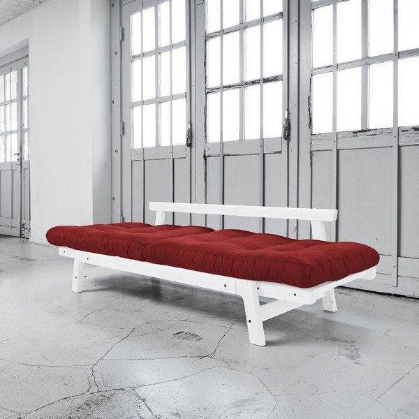 Sofa na razvlačenje Karup Step White / Passion Red-image-3
