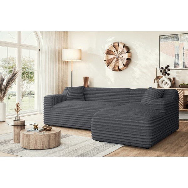 Tamno siva kutna garnitura od samta (s desnim kutom/s ležaljkom) Martin – Ropez-image-1