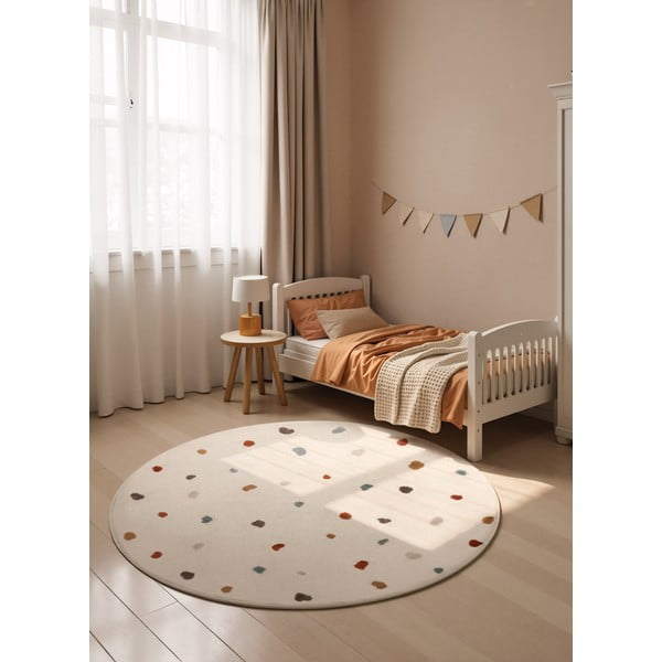 Krem dječji tepih ø160 cm Funny Dots – Hanse Home-image-1