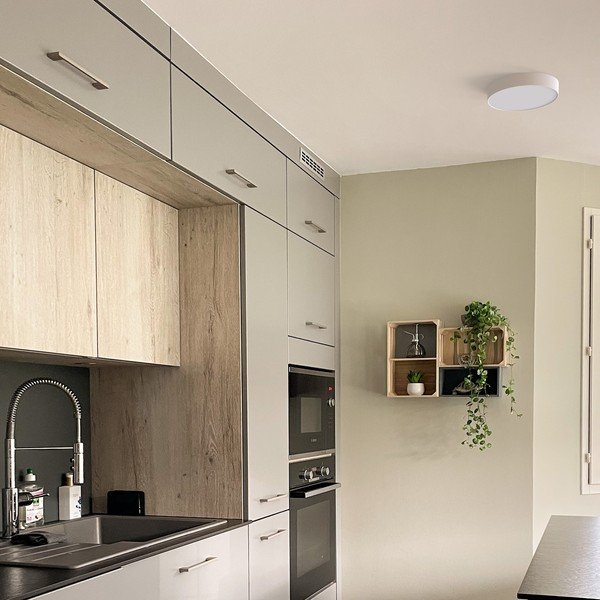 Bijela stropna lampa SULION Rond, ø 13,5 cm-image-4