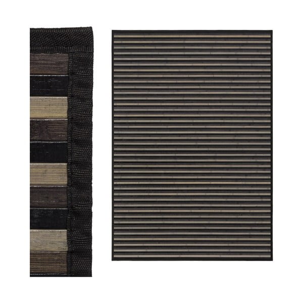 Sivi tepih od bambusa 140x200 cm – Casa Selección-image-2