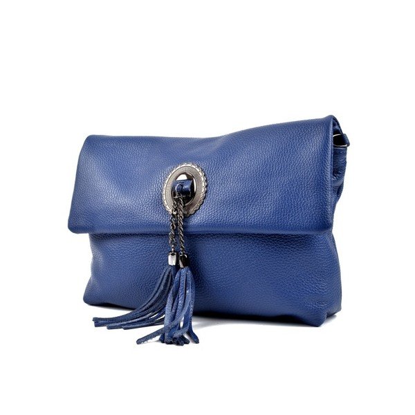 Plava kožna torba Roberta M Malude Blue Jeans-image-1
