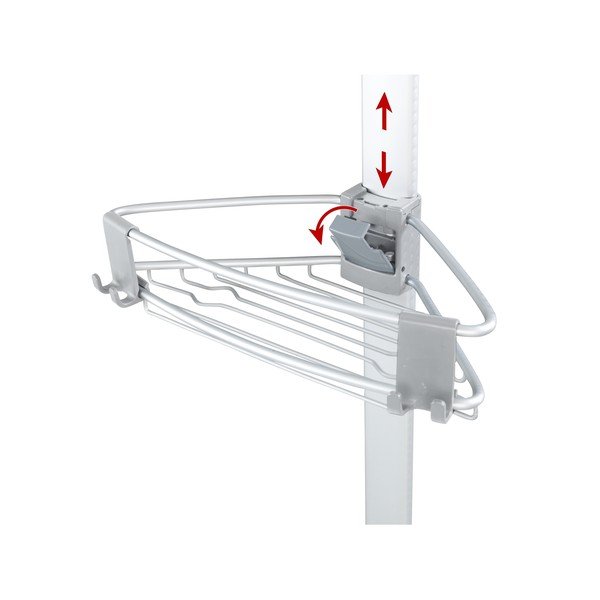 Teleskopska kupaonska polica aluminijska u mat srebrnoj boji Purio – Wenko-image-4