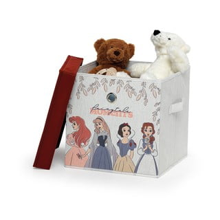 Dječja tekstilna kutija za pohranu s poklopcem Domopak Disney Princess, 30 x 30 x 30 cm