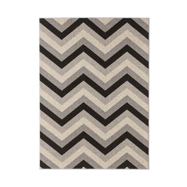 Crni tepih Chateau Chevron, 70x140 cm