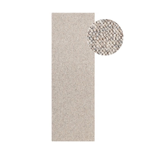 Siva/krem periva staza 80x240 cm Rocco Dark Cream – Elle Decoration