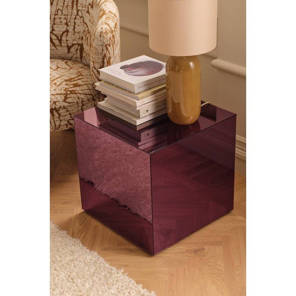 Stakleni pomoćni stol 45,5x45,5 cm Cube – Ellos Home-image-1