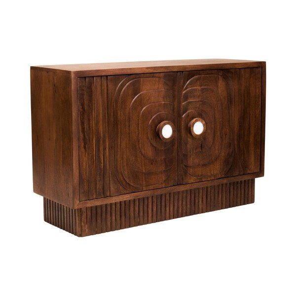 Komoda od masivnog manga u tamnoj prirodnoj boji 40x75x116 cm Sangar – Premier Housewares