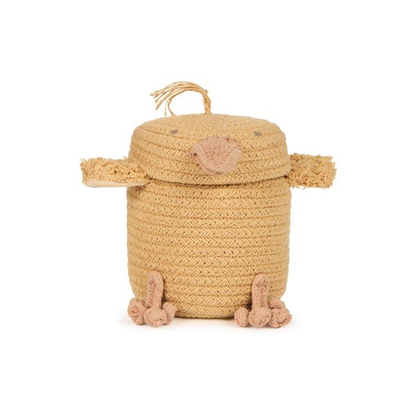 Žuta  tekstilna dječja kutija za pohranu ø 13x15 cm Mini Charlie the Chicken – Lorena Canals
