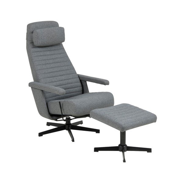 Tamno siva stolica s naslonom za noge Actona Tranby-image-2