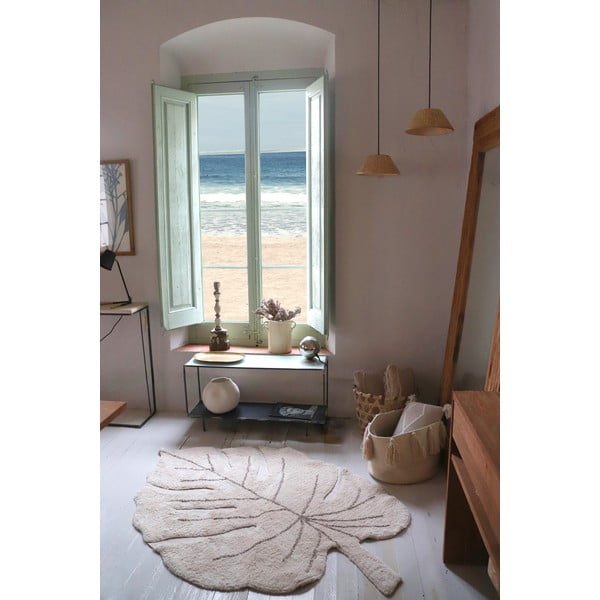 Bež periv/ručno rađen pamučan dječji tepih 120x180 cm Monstera Natural – Lorena Canals-image-3