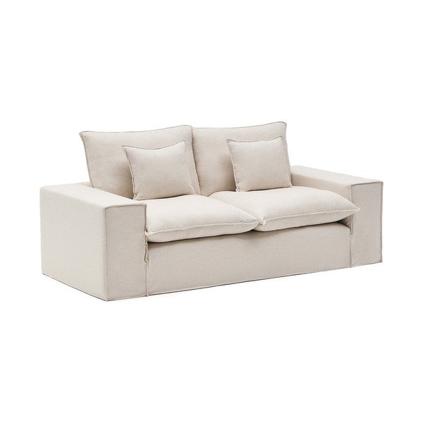 Bež lanena sofa 240 cm Anarela – Kave Home-image-2