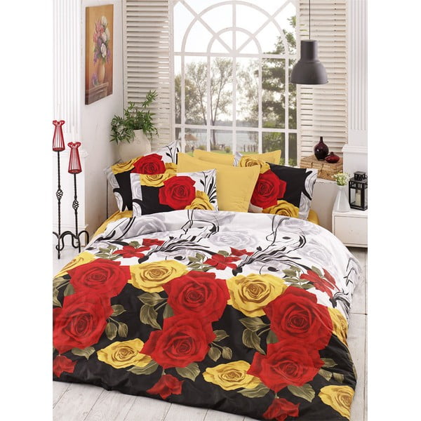 Pamučna posteljina za bračni krevet 200x200 cm Bionca Perla – Mijolnir