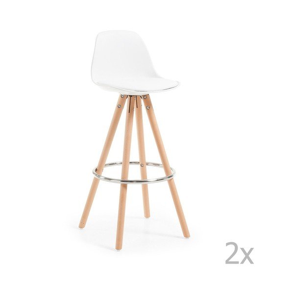 Set od 2 bijele La Forma Stag barske stolice
