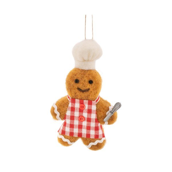 Tekstilni ukas za božićno drvce 8 cm Pastry Chef Gingerbread – Sass & Belle
