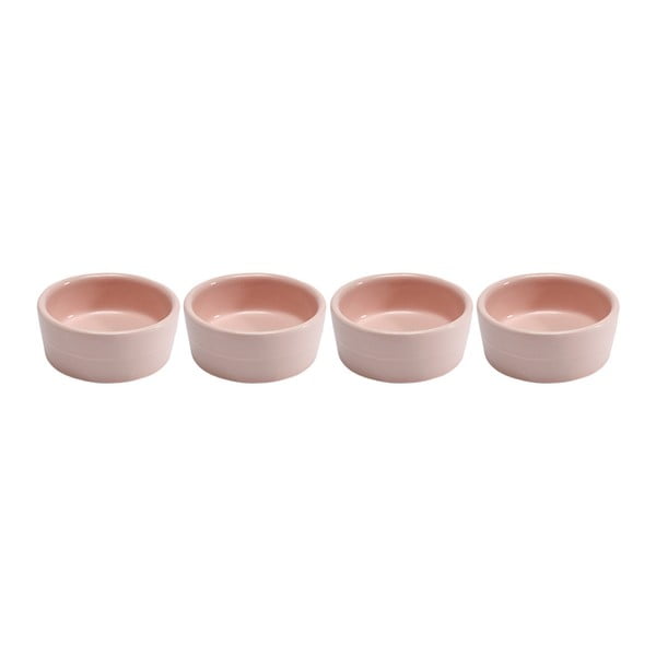 Set od 4 pastelno ružičaste zdjele od Ladelle Dipped zemljanog posuđa, 6 cm