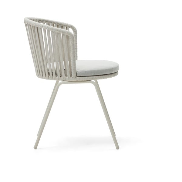 Bijela metalna vrtna stolica Saconca - Kave Home-image-2