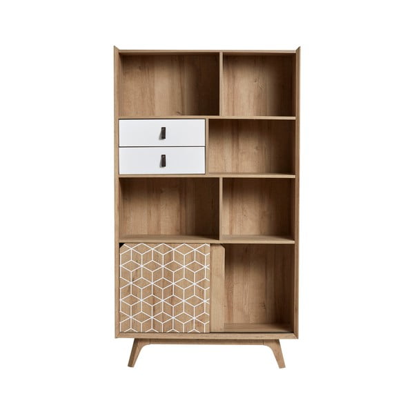 Smeđa i bijela polica Marckeric Java-image-2