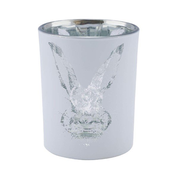 Bijeli stakleni svijećnjak Ego Dekor Rabbit