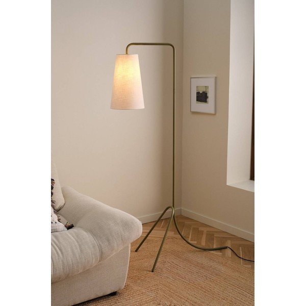 Kaki zelena/krem tekstilna stojeća svjetiljka sa savitljivom konstrukcijom (visina 154 cm) Vivienne – Jotex-image-1