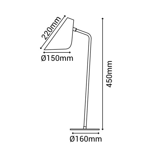 Bijela stolna lampa SULION Lisboa, visina 45 cm-image-4