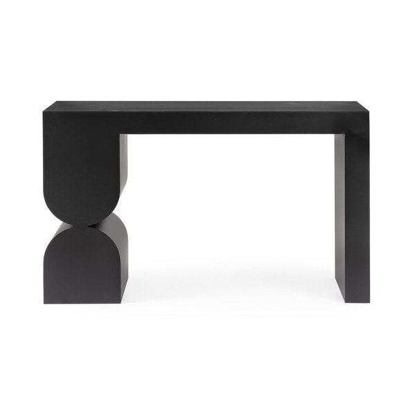 Crni pomoćni stol sa staklenom pločom stola 32x120 cm Archie – Bizzotto-image-2