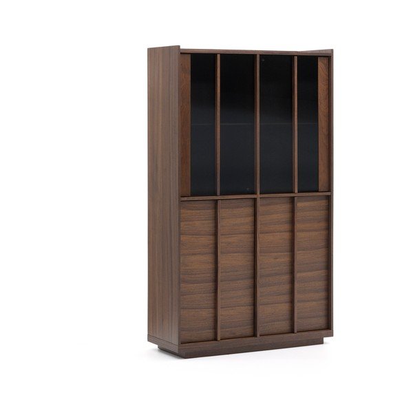 Smeđa vitrina u dekoru oraha 100x170x40 cm Onix – Kave Home-image-2