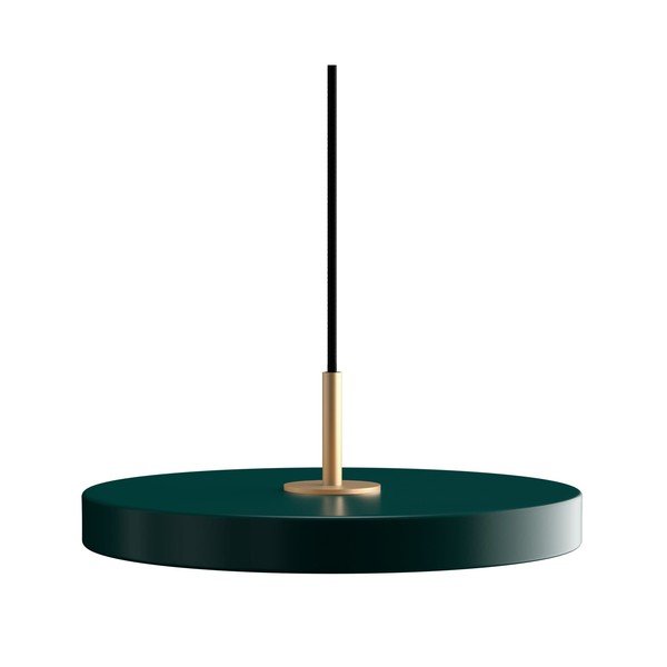 Tamno zelena metalna LED viseća svjetiljka s mogućnosti zatamnjivanja s metalnim sjenilom ø 31 cm Asteria Plus – UMAGE