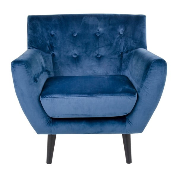 Plava fotelja od baršuna House Nordic Monte