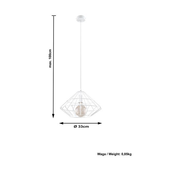 Bijela viseća lampa Sollux Editta-image-4