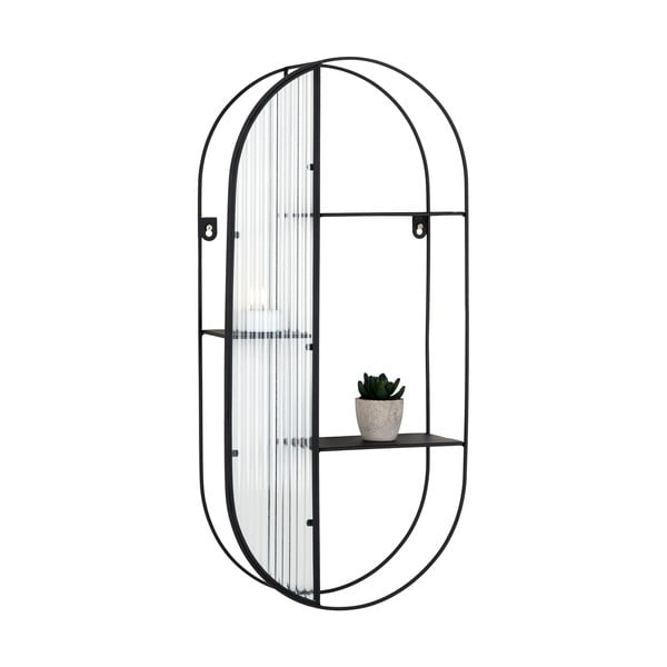 Crna metalna polica s više razina 32 cm Newcastle – House Nordic-image-3