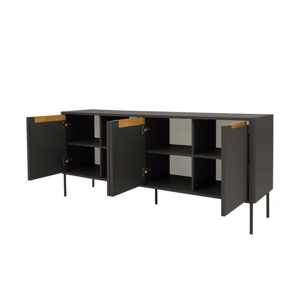 Crna komoda Tenzo Switch, 173 x 76 cm-image-4