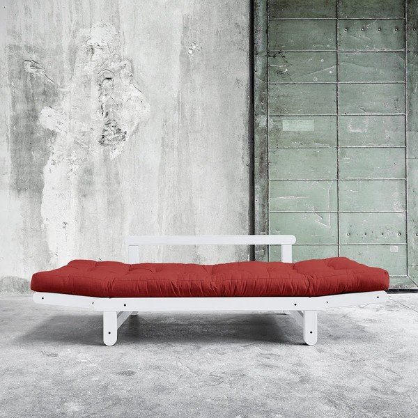 Sofa na razvlačenje Karup Beat White / Passion Red-image-3