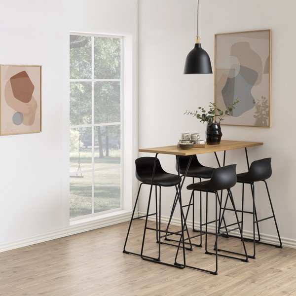 Crna barska stolica (visine sjedala 76 cm) Tina – Actona-image-1