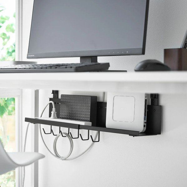 Crni metalni uredski organizator za kablove Smart – YAMAZAKI-image-4
