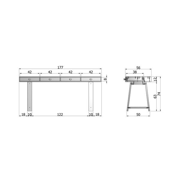 Crni konzolni stol vtwonen Sidetable-image-2