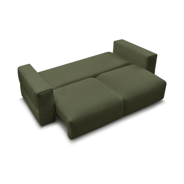 Zelena sklopiva/s prostorom za odlaganje sofa 265 cm Ezechiel – Bobochic Paris-image-3