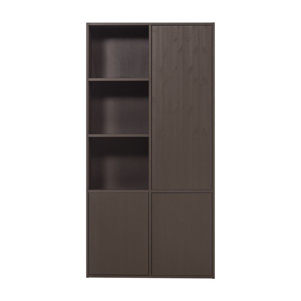 Tamno smeđa modularna škrinja za pohranu od masivnog bora 108x215 cm Meggy – WOOOD