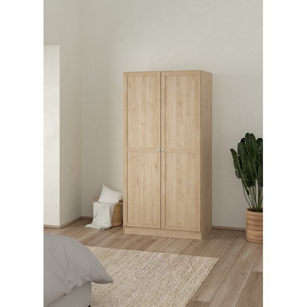 Ormar u dekoru hrasta u prirodnoj boji 99x200x62 cm Billund – Tvilum-image-1