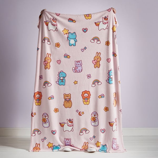 Ružičasta deka za bebe od flisa 130x170 cm Forever Together – Catherine Lansfield-image-2