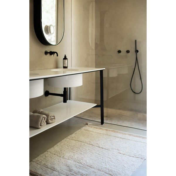 Krem periv/ručno rađen pamučan tepih 90x130 cm Bloom Natural – Lorena Canals-image-3