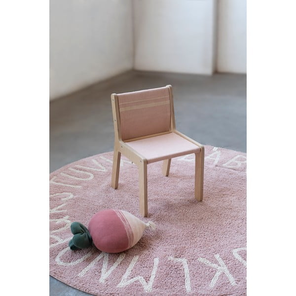 Svijetlo ružičasta/u prirodnoj boji dječja stolica Vintage Nude – Lorena Canals-image-1