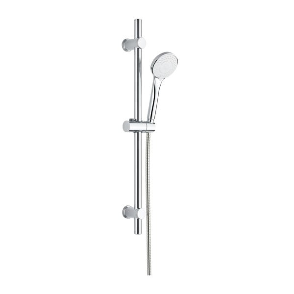 Set za tuš kabinu od nehrđajućeg čelika u srebrnoj boji sa ručnim tušem/s kliznim nosačem 70 cm Uno – Allstar