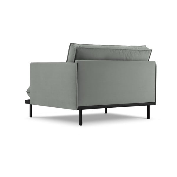 Siva baršunasti fotelja Auguste – Interieurs 86-image-3