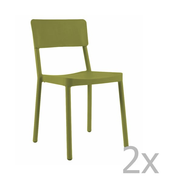 Set od 2 zelene vrtne stolice Resol Lisboa