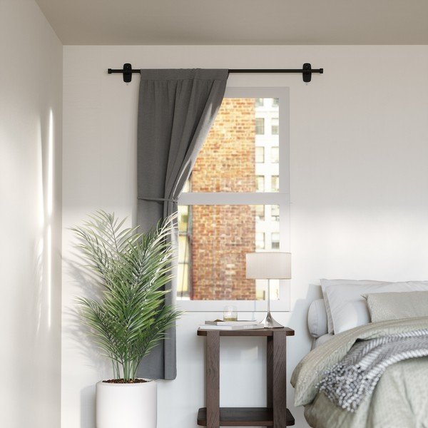 Mat crna željezna proširiva karniša 40 - 71 cm Adhera – Umbra-image-2