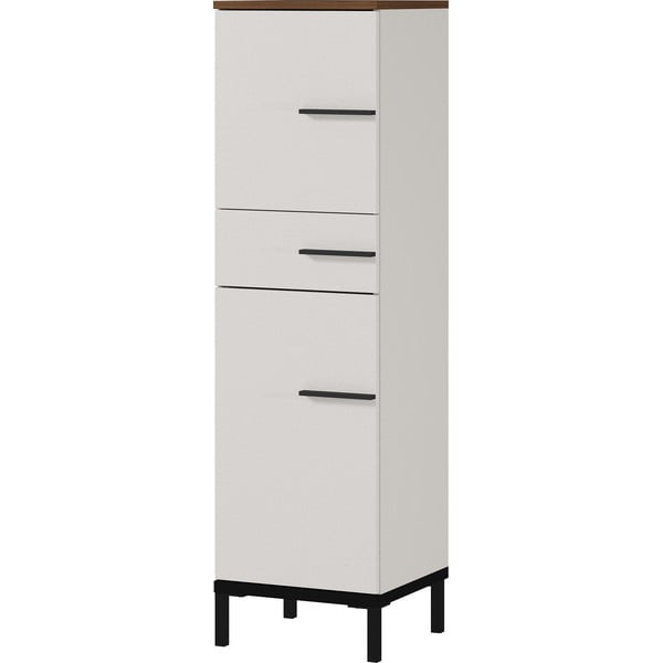 Sivo-bež kupaonski ormarić u dekoru oraha 34x123 cm Yonkers - Germania-image-1